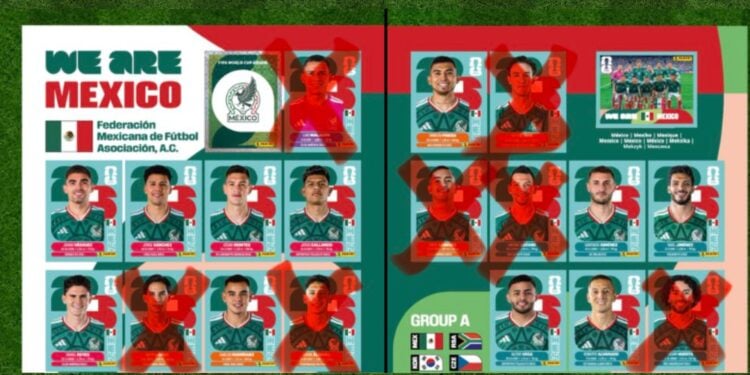 Revelan estampas de México para el álbum Panini y aparecen jugadores lesionados