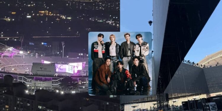 Conoce las primeras imágenes del escenario 360º de BTS para su nueva gira
