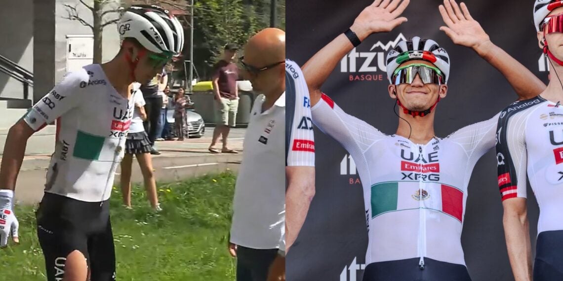 Isaac del Toro sufre lesión muscular, UAE Team Emirates da detalles de su situación médica