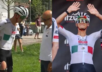 Isaac del Toro sufre lesión muscular, UAE Team Emirates da detalles de su situación médica