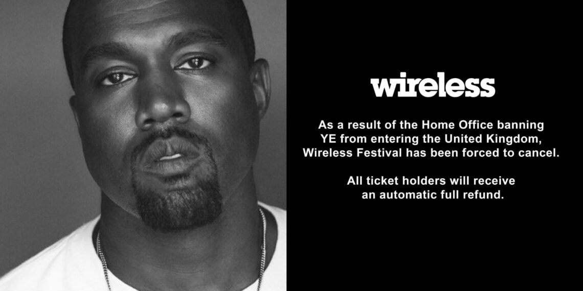 Reino Unido le cierra la puerta a Kanye West, provoca la cancelación del Wireless Festival