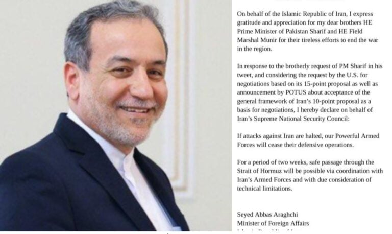 ministro de Asuntos Exteriores de la República Islámica de Irán, Seyed Abbas Araghchi