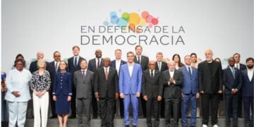 Claudia Sheinbaum en la IV Cumbre en Defensa de la Democracia