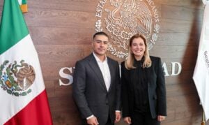 Maru Campos y Omar García Harfuch