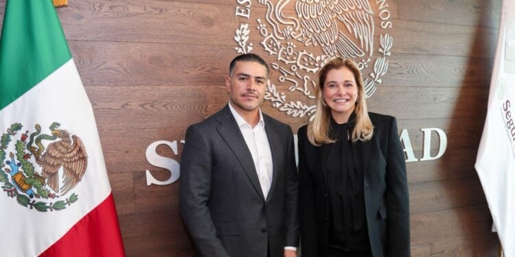 Maru Campos y Omar García Harfuch