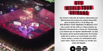 BTS liberará más boletos para los conciertos del sábado y domingo en México