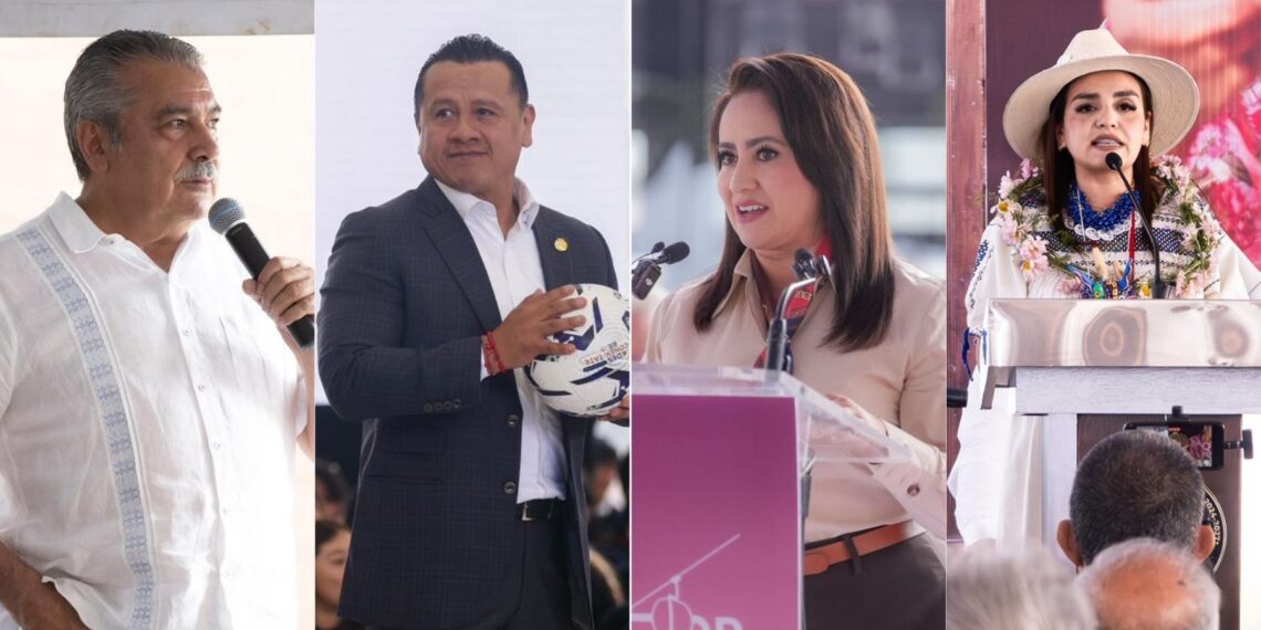 Carlos Torres Piña, Raúl Morón, Gladyz Butanda y Grecia Quiroz.