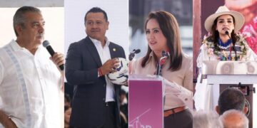 Carlos Torres Piña, Raúl Morón, Gladyz Butanda y Grecia Quiroz.
