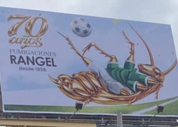 La cucaracha más famosa de Monterrey vuelve a conquistar redes: así luce el panorámico de Fumigaciones Rangel rumbo al Mundial 2026