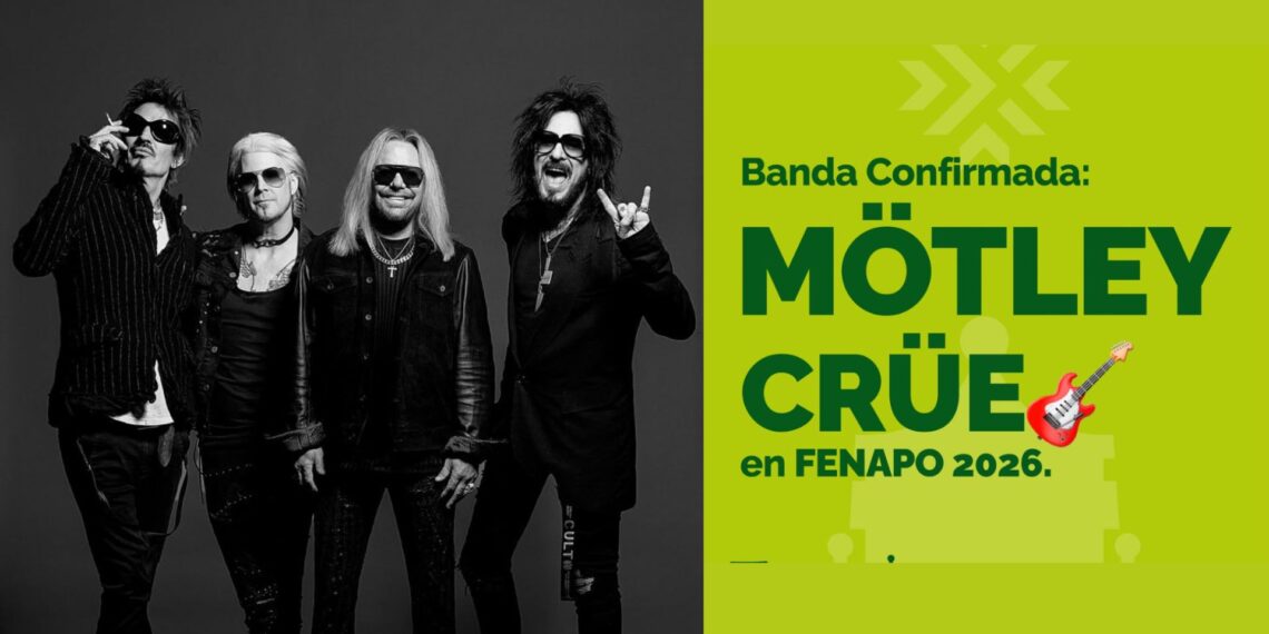 ¡El rock invade San Luis! Mötley Crüe dará concierto gratis en la FENAPO 2026