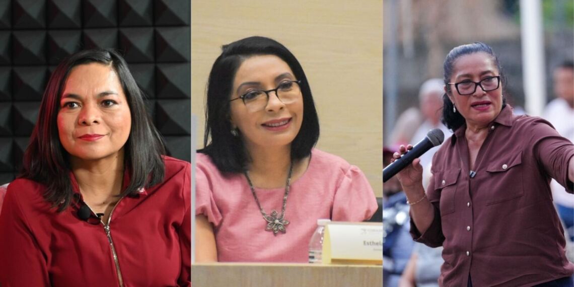 Esthela Damián, Abelina López y Beatriz Mójica