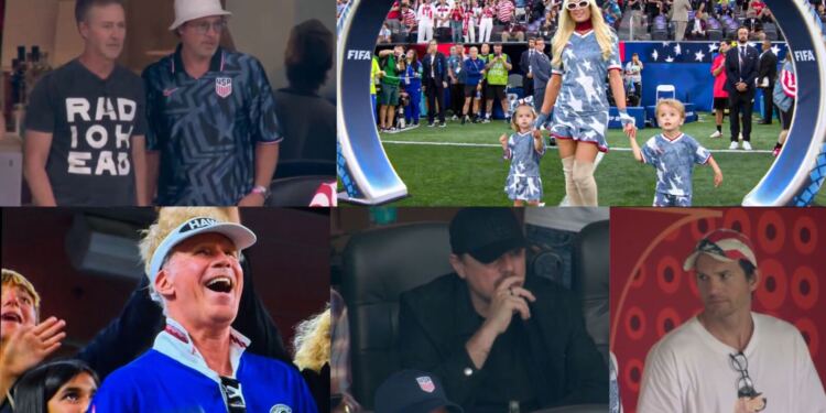 Hollywood se roba los reflectores en el Estados Unidos vs. Turquía: Brad Pitt, Paris Hilton y más celebridades asistieron al Mundial