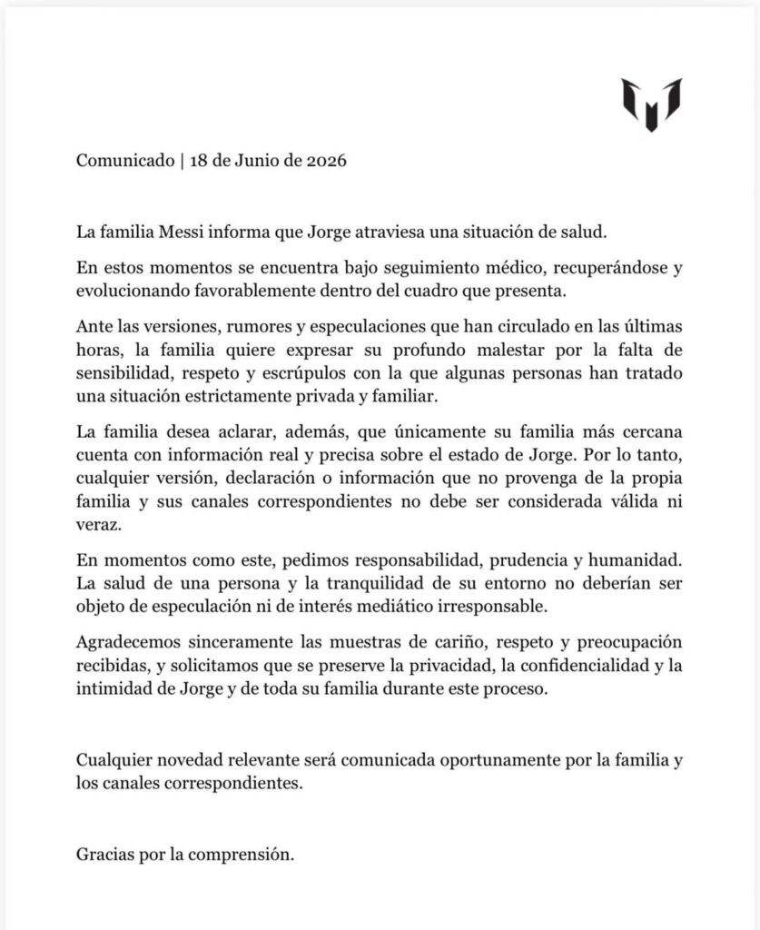 Familia de Messi rompe el silencio ante las falsas declaraciones de Flor Peña sobre la muerte Jorge Messi
