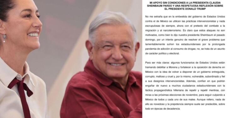 AMLO carta Sheinbaum