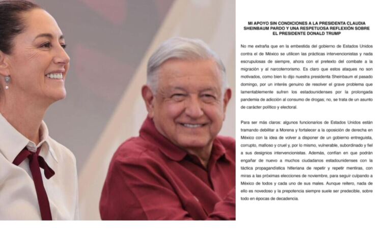 AMLO carta Sheinbaum