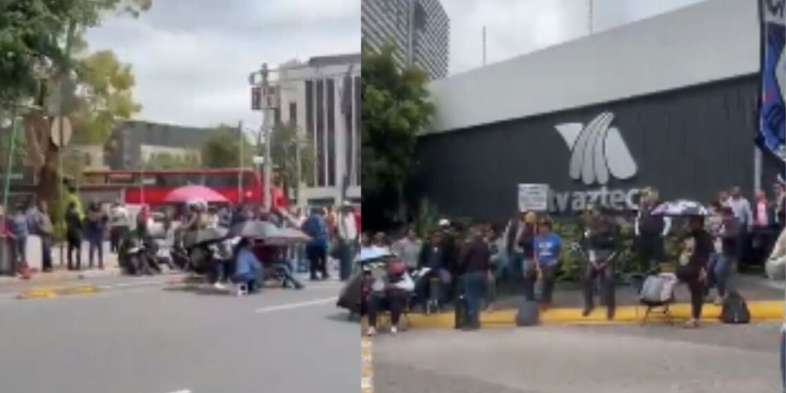 CNTE protesta Tv Azteca
