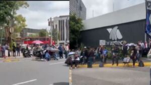 CNTE protesta Tv Azteca