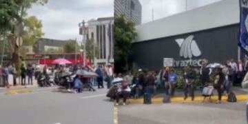 CNTE protesta Tv Azteca