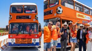 Llega el Dutchbus a Nuevo León y es recibido por Samuel García
