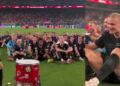 Selección de Noruega se une con los aficionados para el “festejo vikingo”