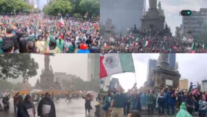 Ni la lluvia detuvo la fiesta: miles de mexicanos celebran triunfo del Tri en el Ángel
