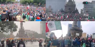 Ni la lluvia detuvo la fiesta: miles de mexicanos celebran triunfo del Tri en el Ángel