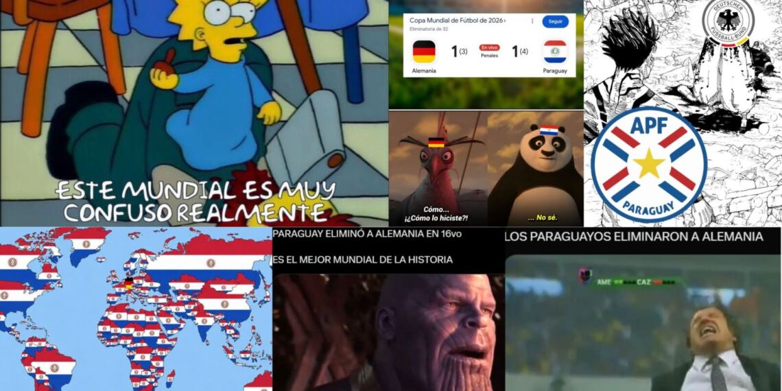Paraguay sorprende al mundo y los memes se apoderan de las redes tras eliminar a Alemania del Mundial 2026