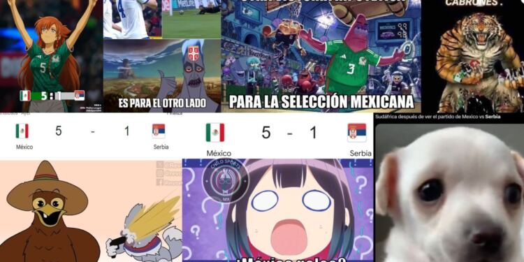 Los mejores memes de la goleada de México a Serbia