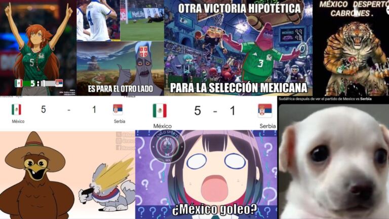 Los mejores memes de la goleada de México a Serbia