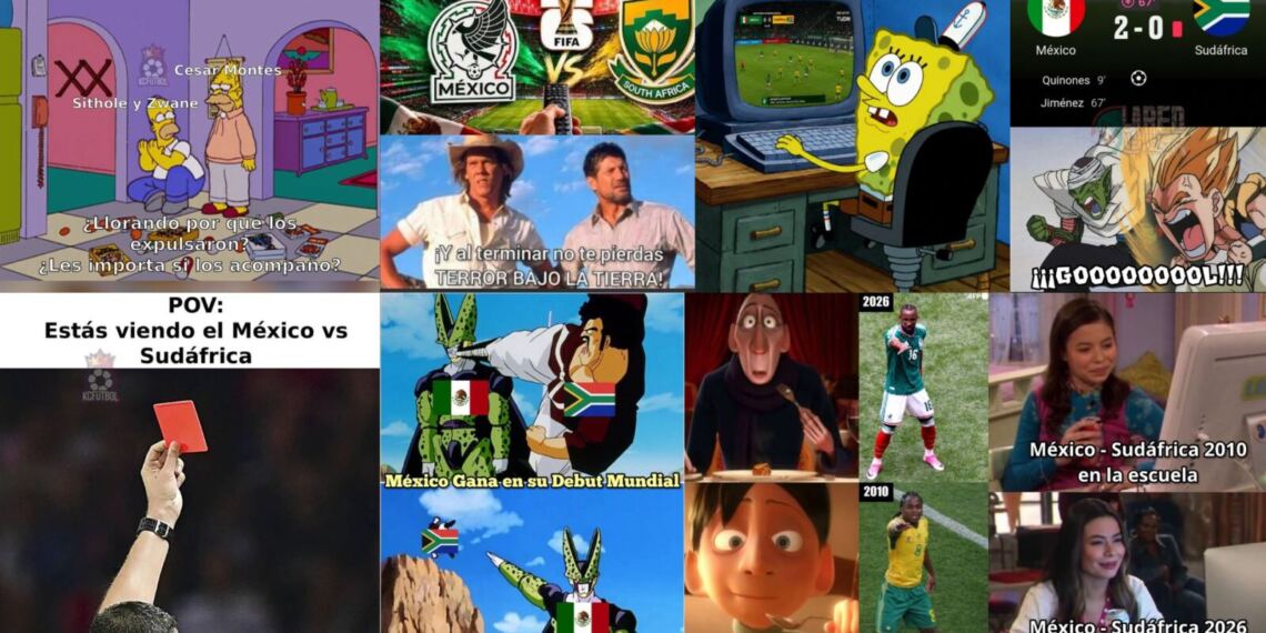 Conoce los mejores memes del México vs Sudáfrica en el arranque del Mundial 2026
