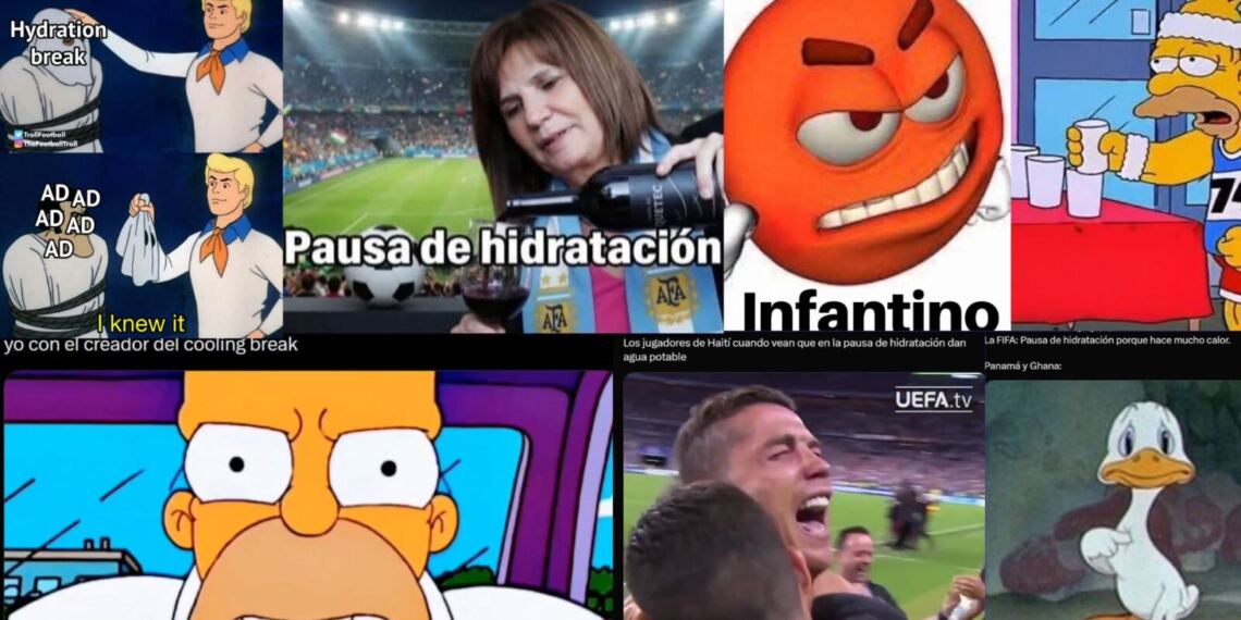 Los mejores memes de las pausas de hidratación del Mundial 2026