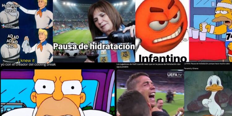 Los mejores memes de las pausas de hidratación del Mundial 2026