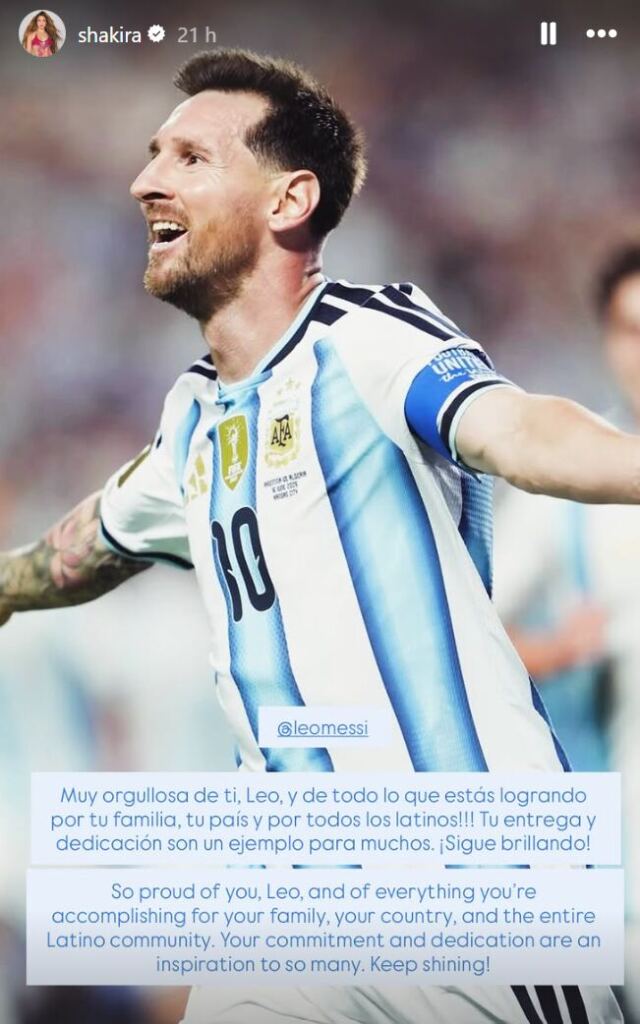 El mensaje de Shakira para Messi
