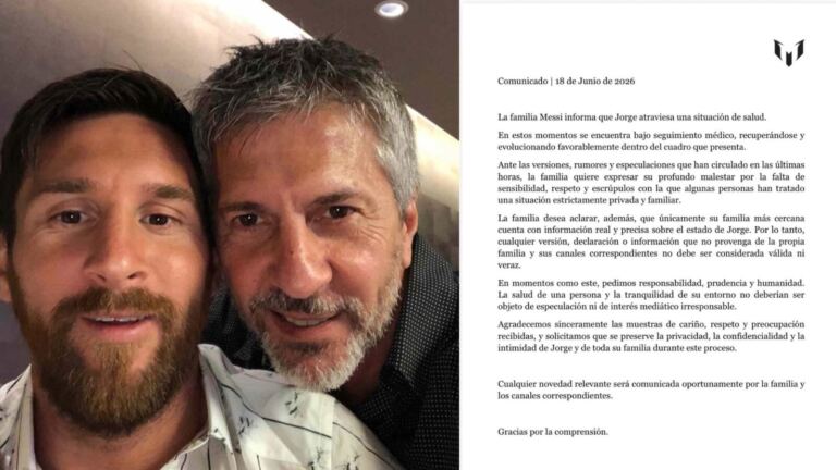 Familia de Messi rompe el silencio sobre la salud de Jorge Messi tras rumores de su fallecimiento