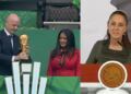 Claudia Sheinbaum elogia a Salma Hayey tras su participación en la inauguración del Mundial 2026