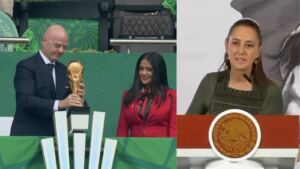 Claudia Sheinbaum elogia a Salma Hayey tras su participación en la inauguración del Mundial 2026