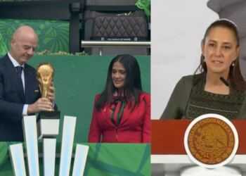 Claudia Sheinbaum elogia a Salma Hayey tras su participación en la inauguración del Mundial 2026