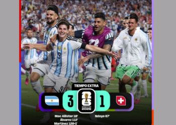 Argentina vence a suiza