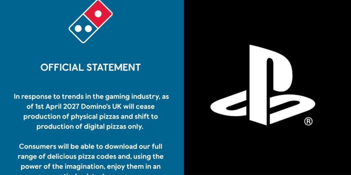 Domino’s Pizza se burla de Sony tras anunciar el fin de los videojuegos físicos: “Ahora solo haremos pizzas digitales”