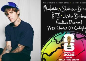 ¡Justin Bieber se suma al medio tiempo del Mundial 2026! será el headliner junto a BTS, Madonna, Shakira y más