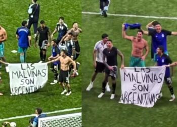 Reino Unido pide a la FIFA investigar a jugadores de Argentina por mostrar pancarta de “Las Malvinas son Argentinas”