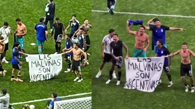 Reino Unido pide a la FIFA investigar a jugadores de Argentina por mostrar pancarta de “Las Malvinas son Argentinas”