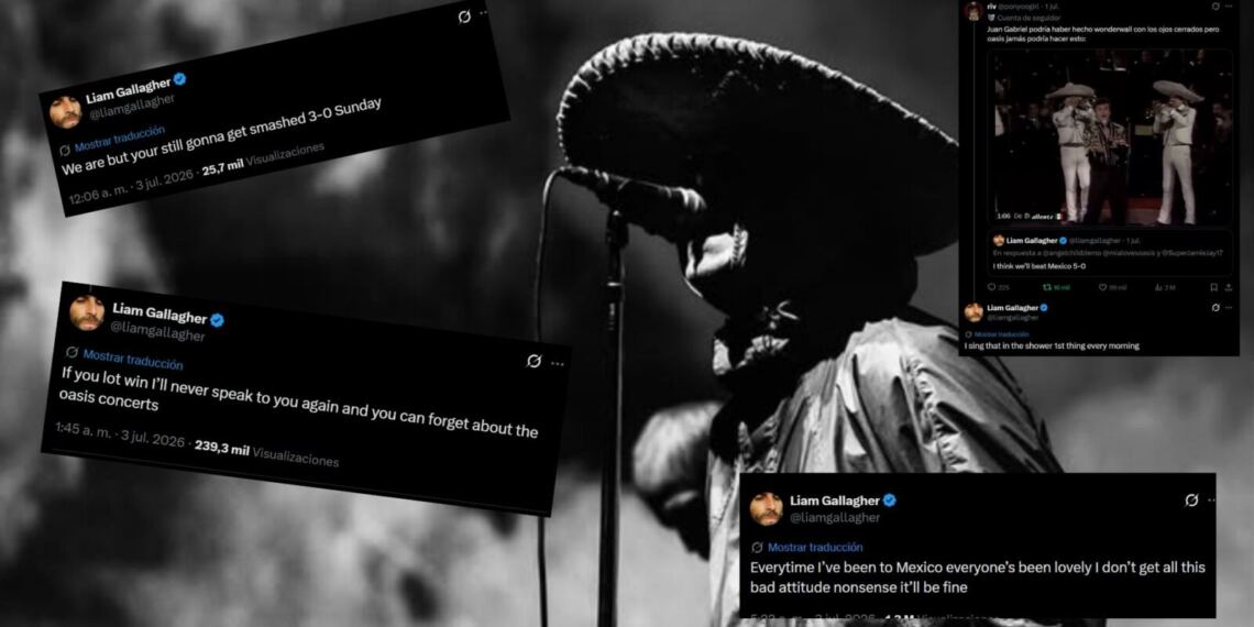 Liam Gallagher contra la afición mexicana en X: “Si ustedes ganan, pueden olvidarse de los conciertos de Oasis”