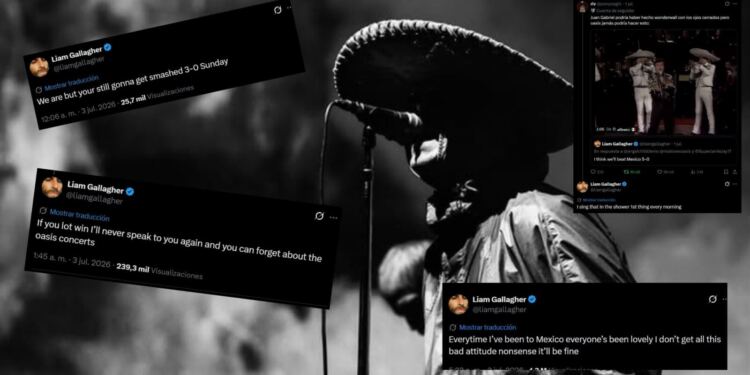 Liam Gallagher contra la afición mexicana en X: “Si ustedes ganan, pueden olvidarse de los conciertos de Oasis”