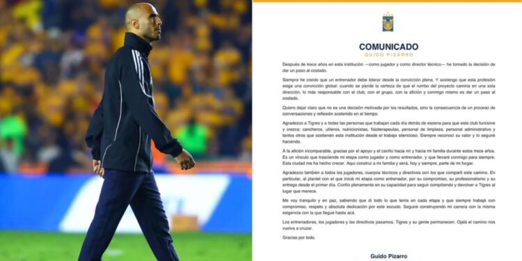 Guido Pizarro deja de ser director técnico de Tigres; termina su etapa en el banquillo felino
