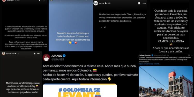 J Balvin, Shakira, Maluma, Carlos Vives, Juanes y más artistas se solidarizan con Colombia tras fuerte sismo