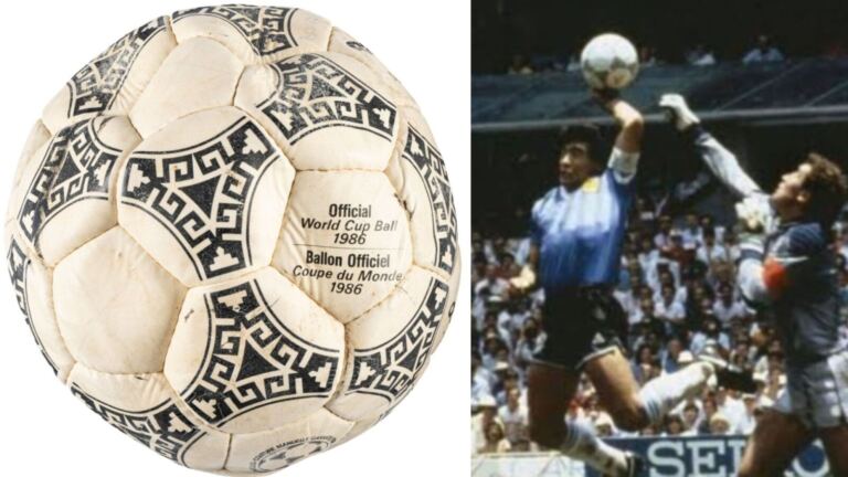 El balón de la “Mano de Dios” de Maradona se vende por 3.35 millones de dólares