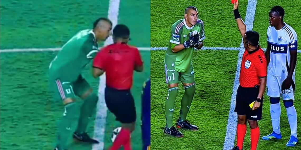 El show de Nahuel Guzmán: sale expulsado tras empujar al árbitro y su reacción se vuelve viral