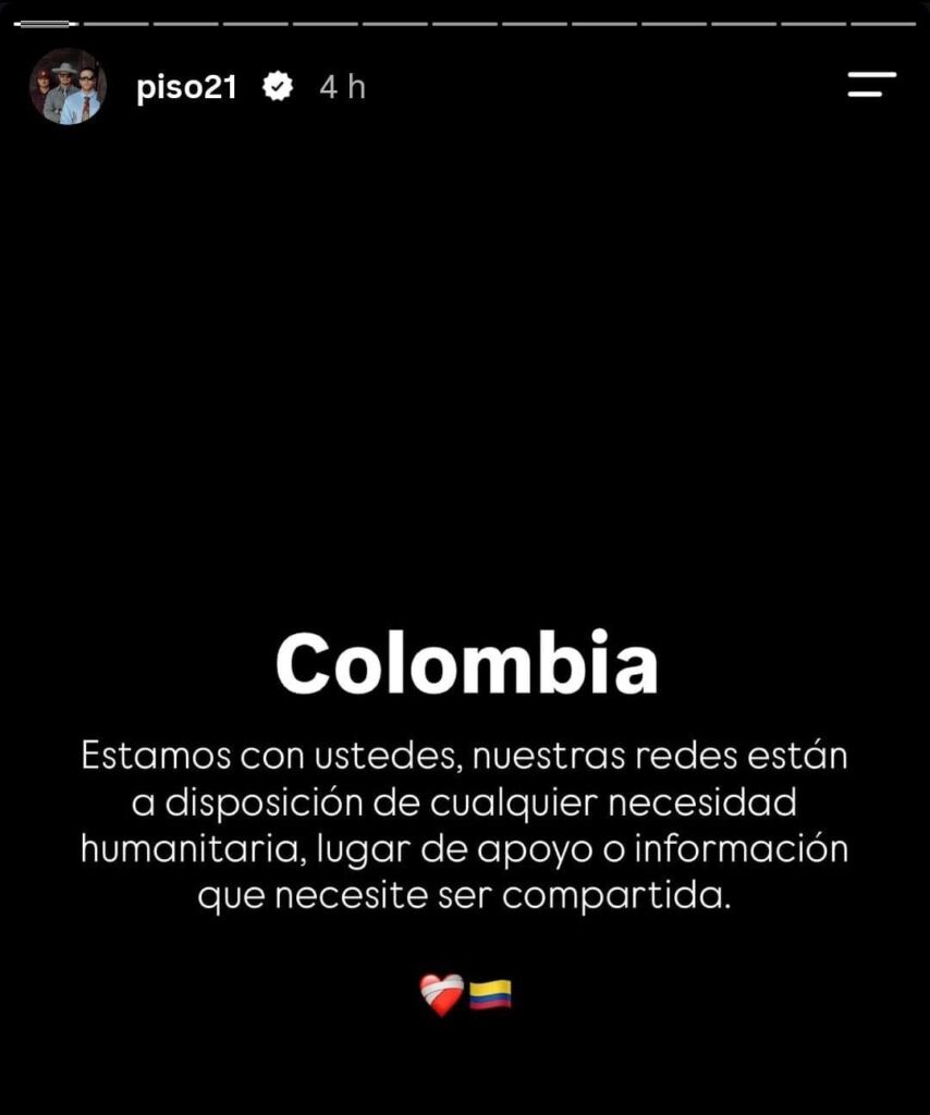 Piso 21 pone sus redes a disposición