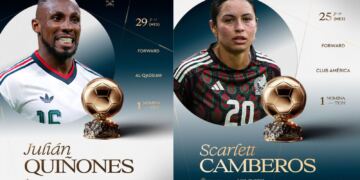 Conoce los nominados al Balón de Oro 2026, Scarlette Camberos y Julián Quiñones están en la lista